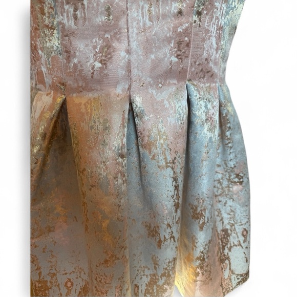 Vince Camuto Metallic Brocade Fit & Flare Dress – Size 12 Holiday Party Dress - Picture 9 of 16